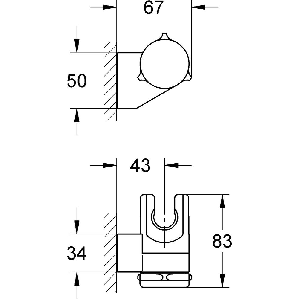 GROHE Handbrausehalter Relexa verstellbar, chrom-28623000