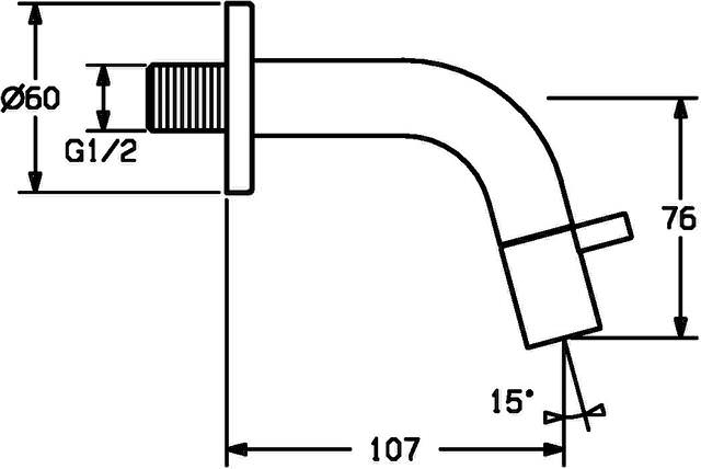 Waschtisch-Wand-Auslaufventil HANSANOVA Style-50868101