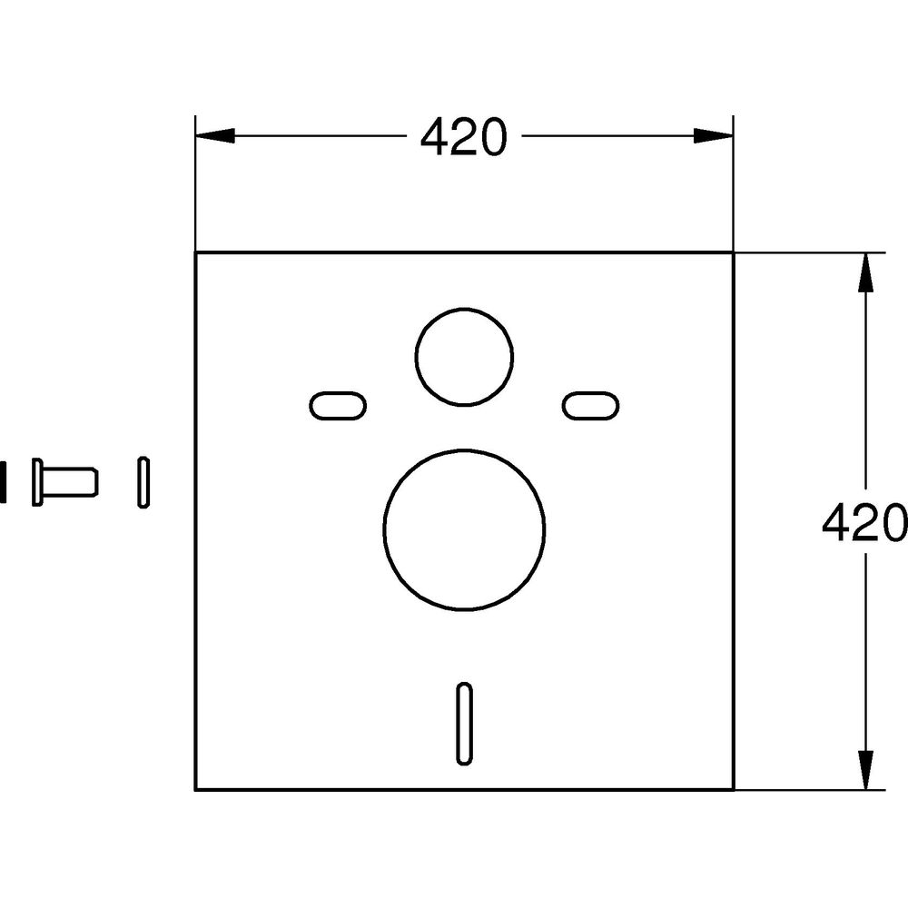 GROHE WC-Schallschutz-Set Schallschutzmatte und 2 Gummihülsen-37131000