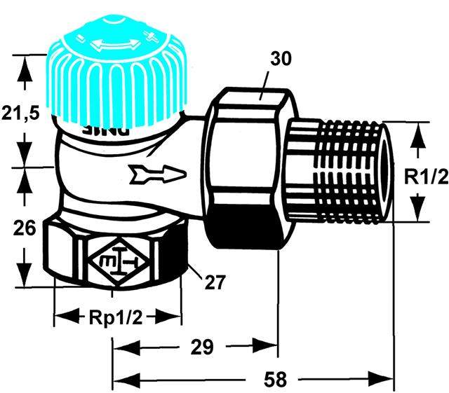 IMI Thermostat-Ventilunterteil-2241-02.000