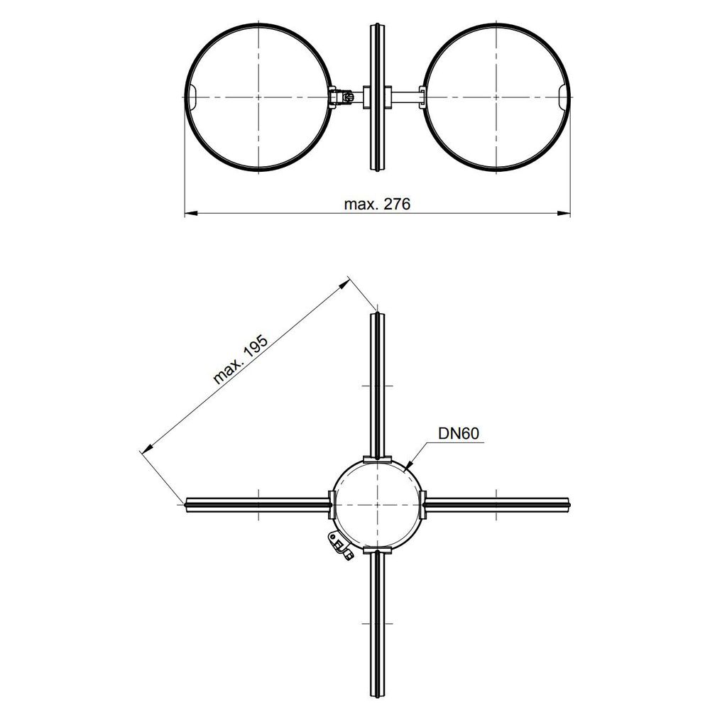 ATEC Abstandhalter PolyTop DN 60-00354