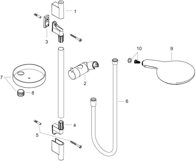 hansgrohe Brauseset Raindance Select S 150 mit 65 cm Brausestange Unica S Puro, chrom, 3jet-27802000