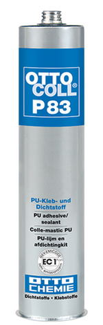 Ottocoll P83 PU-Kleb- und Dichtstoff C02 grau, a 310 ml-P83-20-C02