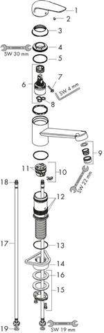 hansgrohe Spültisch-Einhebelmischer M421-H100-71808800