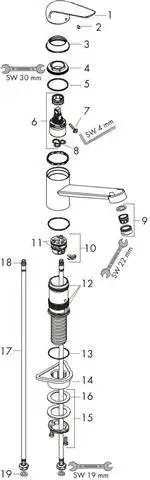 hansgrohe Spültisch-Einhebelmischer M421-H100-71808800