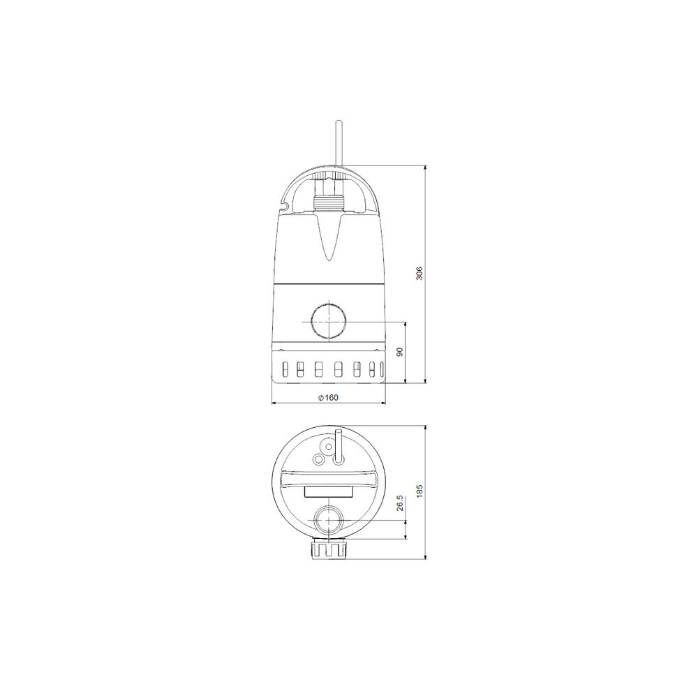 Grundfos Kellerentwässerungspumpe UNILIFT CC 7 M1, 10 m Kabel, Rp 1 1/4 IG, 230 V -96280967