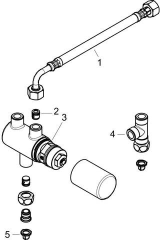 hansgrohe Untertischthermostat Ecostat chrom, AP, DN 15-15346000