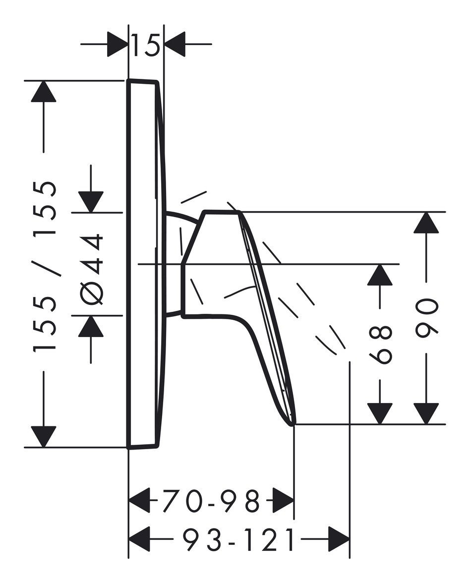 hansgrohe Logis Einhebel-Brausemischer Unterputz, chrom-71605000