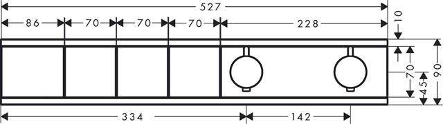 Hansgrohe RainSelect Thermostat chrom, 3x Verbraucher, Unterputz-15381000