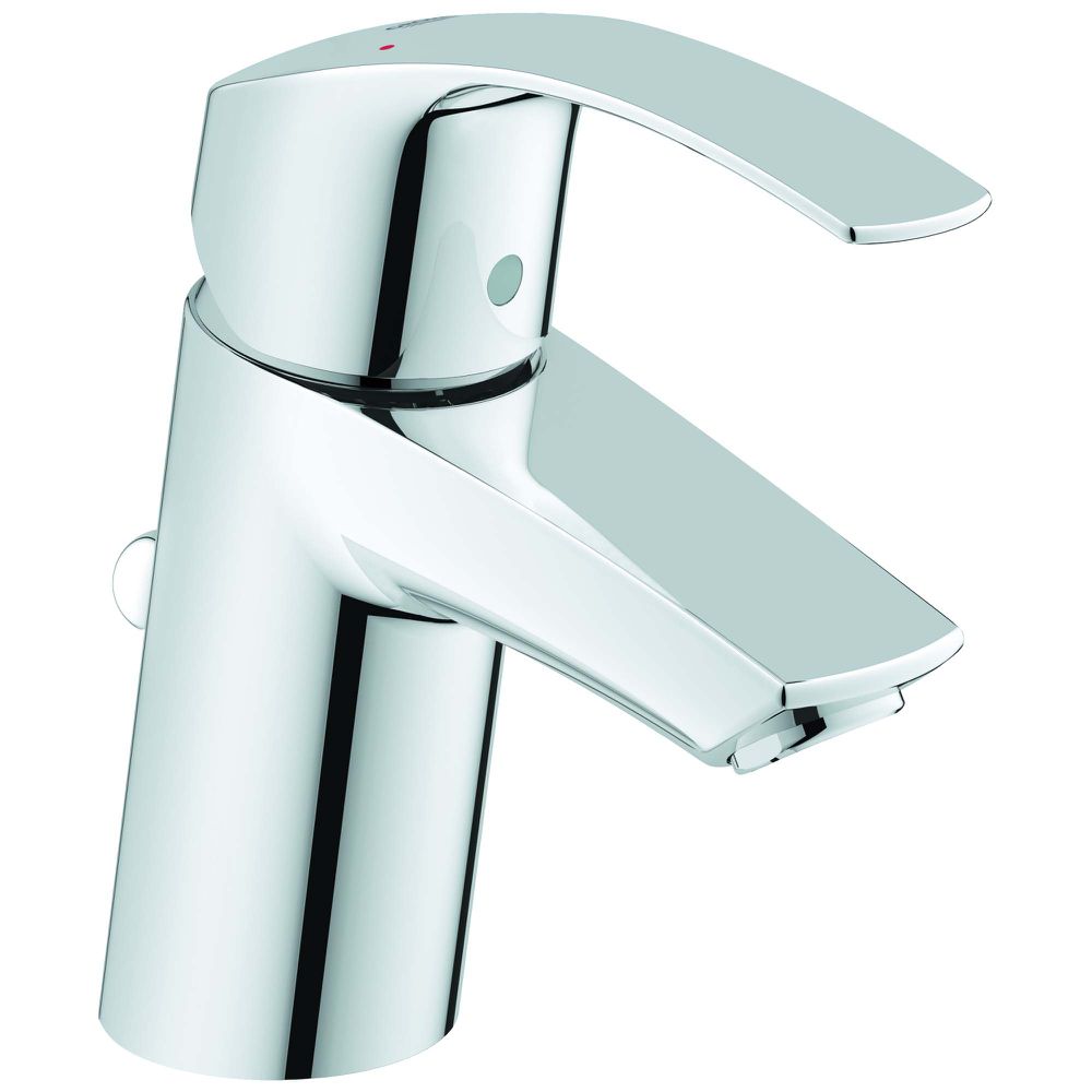 GROHE Waschtisch-Einhebelmischer Eurosmart chrom, S-Size, mit Ablaufgarnitur, mit Temperaturbegrenze-33265002