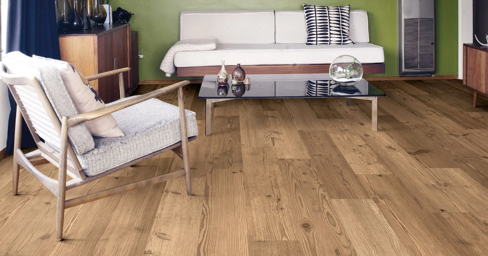 Feinsteinzeug Wand- & Bodenfliese Millelegni Larch Holzoptik braun 30 x 120 cm-E2NZ