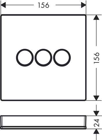 hansgrohe Fertigmontageset ShowerSelect UP-Thermostat, für 3 Verbraucher, Glas, weiß/chrom-15736400