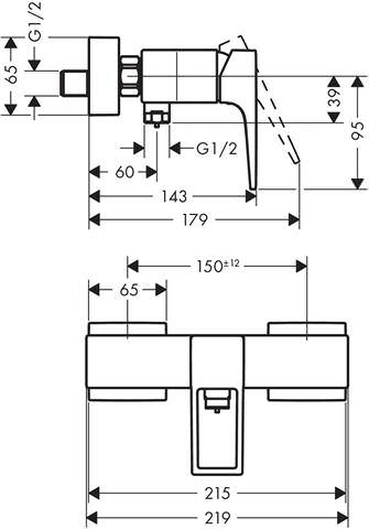 hansgrohe Brause-Einhebelmischer Metropol AP, mit Bügelgriff, chrom-74560000