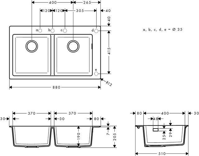 hansgrohe Einbauspüle S510-F635-43316170