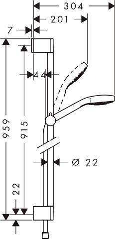 hansgrohe Brauseset Croma Select E 1jet-26595400