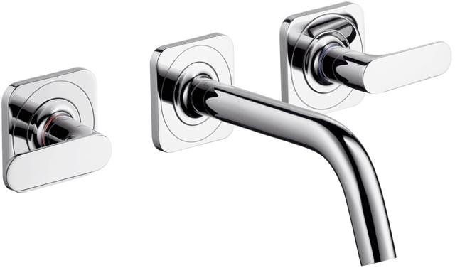 hansgrohe Fertigmontageset Axor Citterio M UP, Waschtisch-3-Loch-Armatur, Ausladung 166 mm, Rosette, chrom-34313000