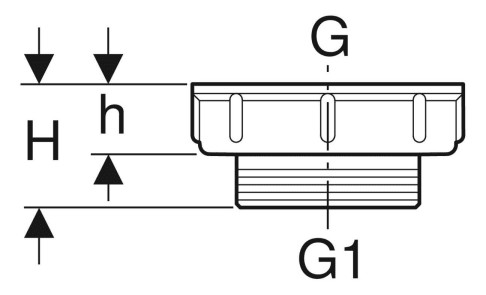 Geberit Reduktion: G=2", weiß-alpin 213.906.11.1 -213906111