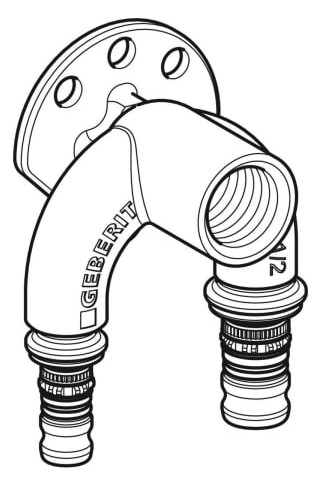 Geberit Doppelanschlusswinkel Mepla-601273005