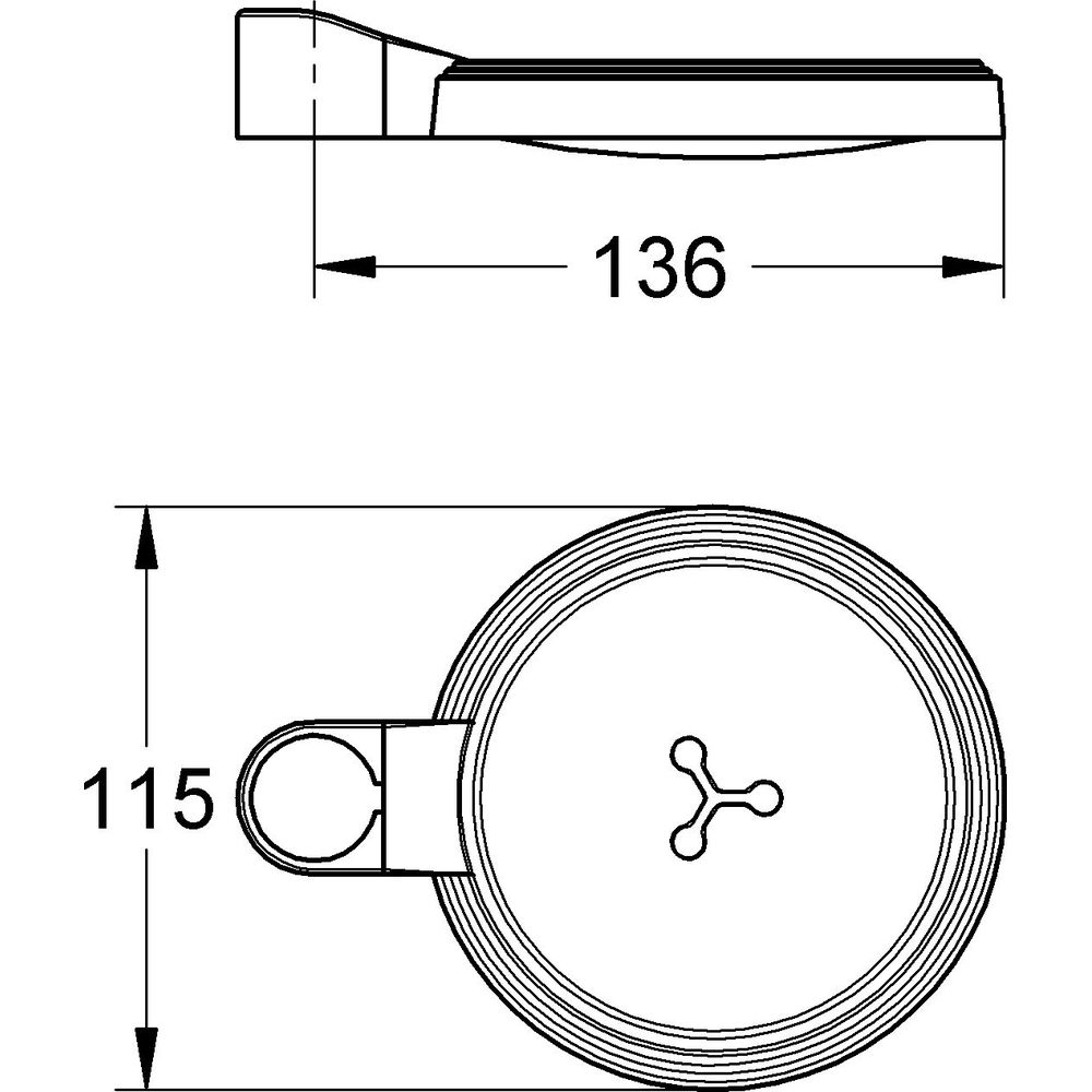 GROHE Seifenschale Relexa für Brausestange d= 22 und 25cm, matte Oberfläche, transparent-27206000