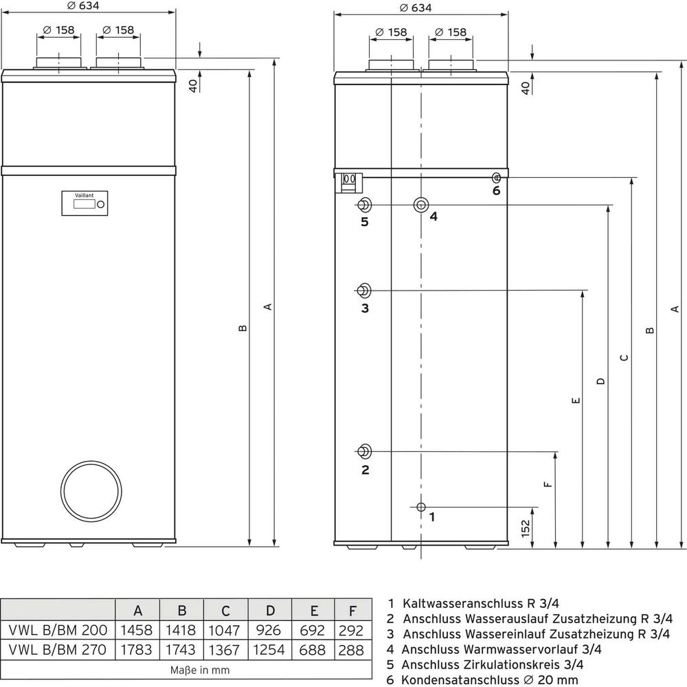 Vaillant Gas-Hybrid-Paket 1.682/2 ecoTEC plus VC 20CS/1-5 mit Warmwasserwärmepumpe aroSTOR VWL BM270-8000013986