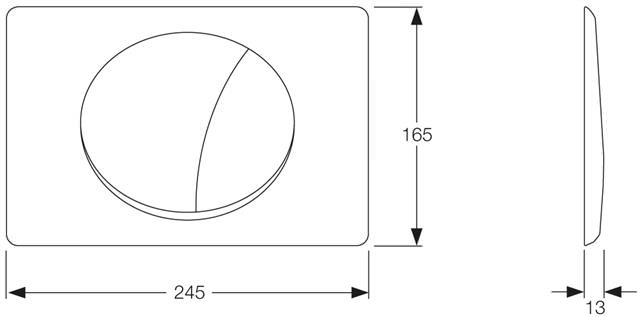 MEPA Betätigungsplatte MEPAsun weiß, für UP-Spülkasten A31/B31/E31, 2-Mengen-421660