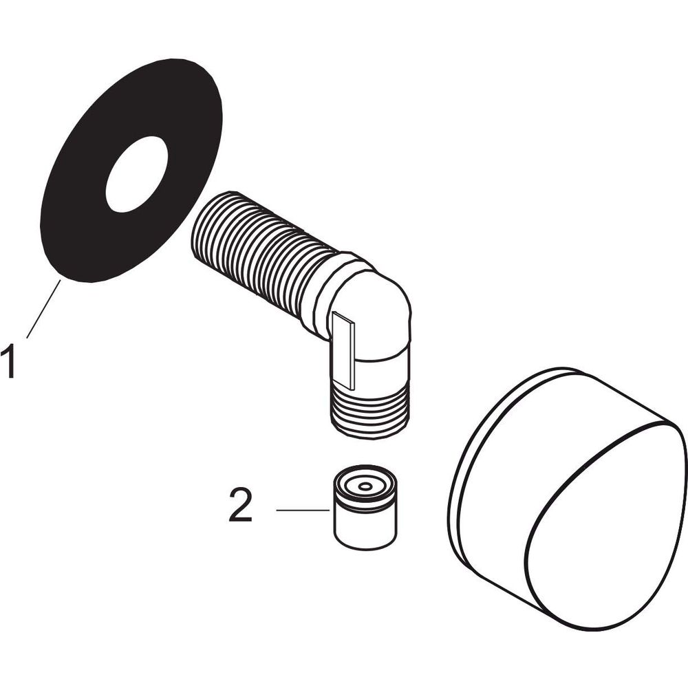 hansgrohe Wandanschluss FixFit mit Rückflussverhinderer, chrom-26453000