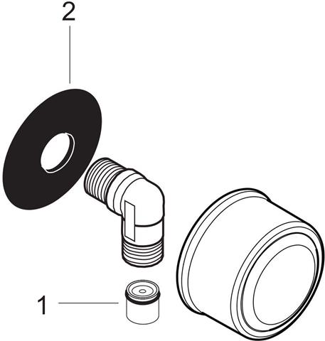 hansgrohe Schlauchanschluss Fixfit Classic DN 15, mit Rückflussverhinderer, chrom-16884000