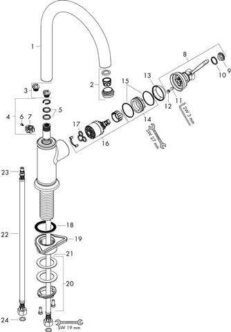 hansgrohe Spültisch-Einhebelmischer Axor Montreux-16580800