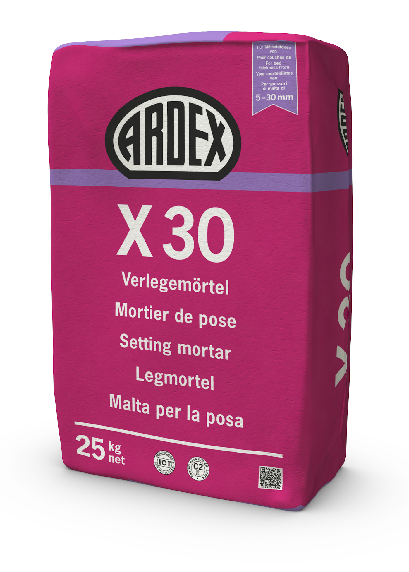 Ardex Verlegemörtel X30 grau, a 25 kg, Dickbett-16774/1