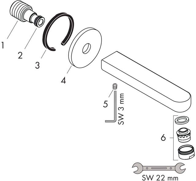 hansgrohe Wanneneinlauf Metris S DN 20, chrom-14420000