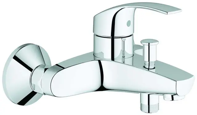 GROHE Wannen-Einhebelmischer Eurosmart chrom, Wandmontage, mit Temperaturbegrenzer-33300002
