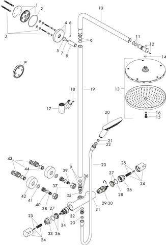 hansgrohe Showerpipe Raindance Select S 240 1jet, mit Thermostat, chrom-27633000