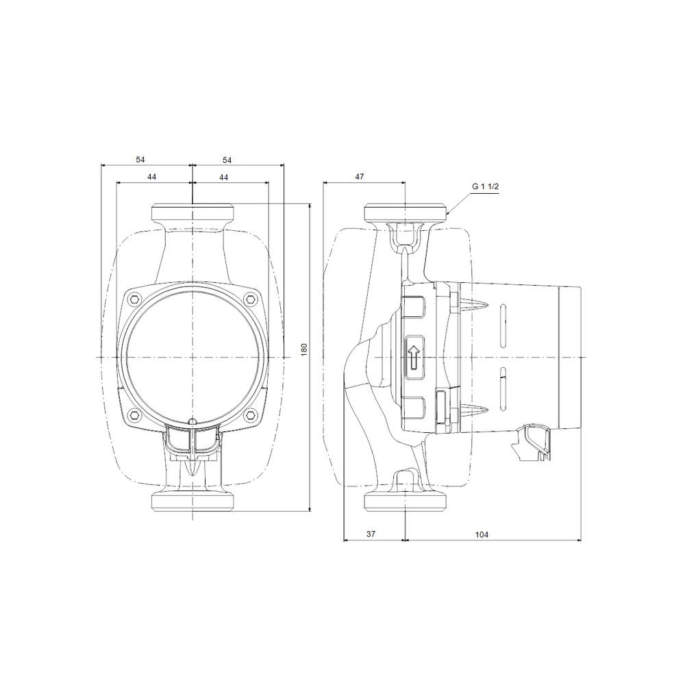 Grundfos Heizungspumpe Alpha1 25-60 Baulänge 180 mm, PN 10, 230 V-99160420