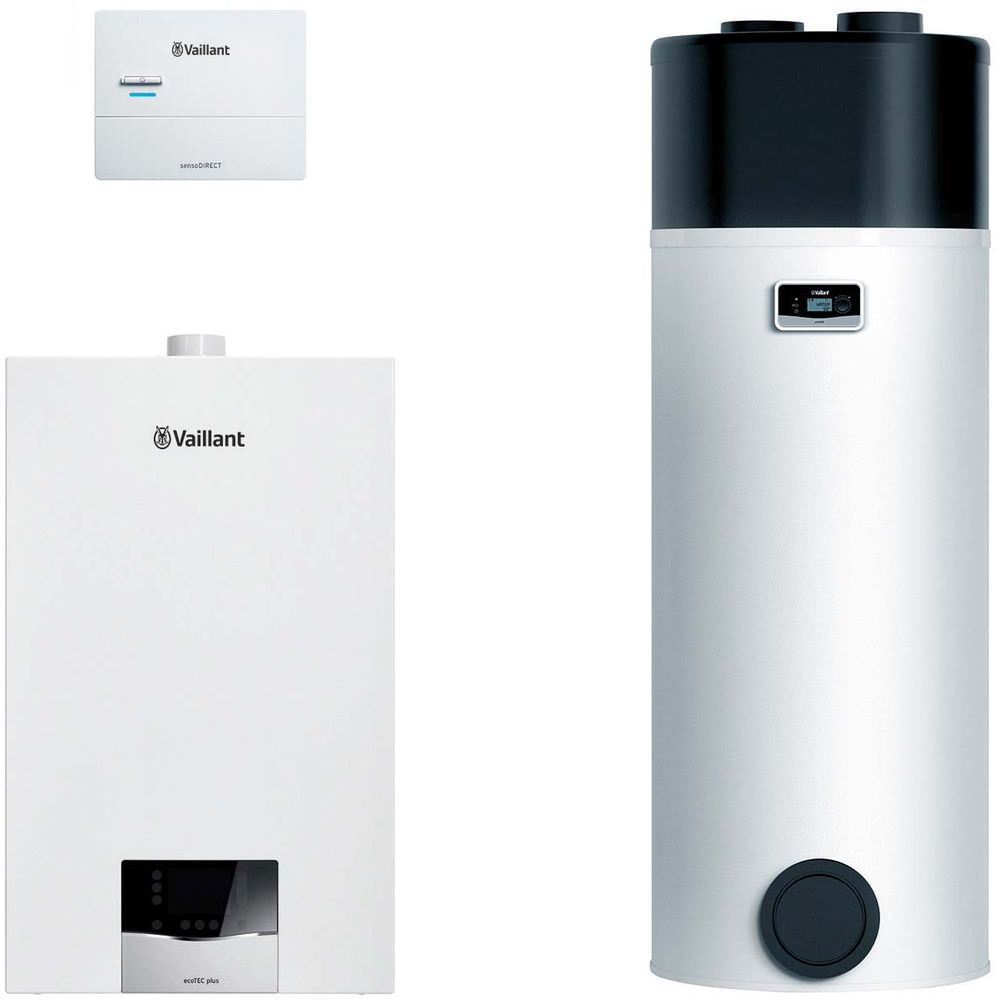 Vaillant Gas-Hybrid-Paket 1.677/2 ecoTEC plus VC 10CS/1-5 mit Warmwasserwärmepumpe aroSTOR VWL BM200-8000013973