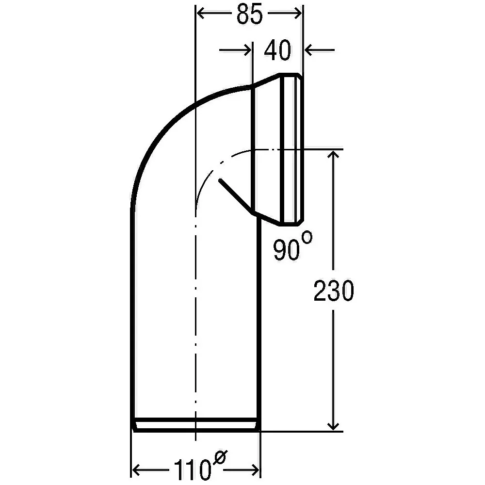 Viega WC-Anschlussbogen 3811 90°, DN 100, Kunststoff weiß-100551