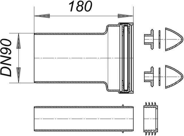 Dallmer Wand-WC-Anschluss-Set 786-311115