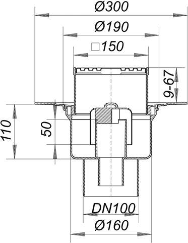 Dallmer Bodenablauf 61 HT/KE-611253