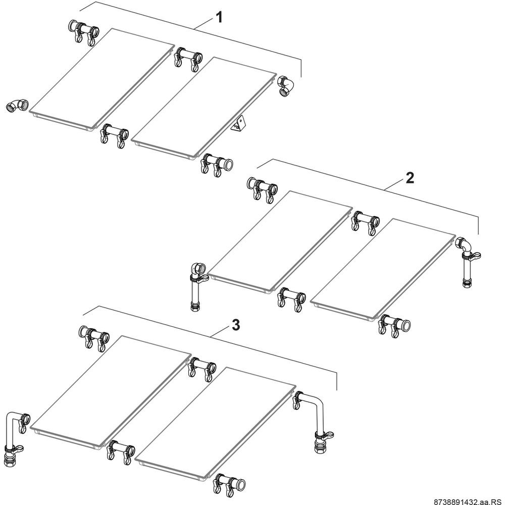 BOSCH Anschluss-Set FS 10-2, für SO5000TF, Aufdach, für Solar-7735600335