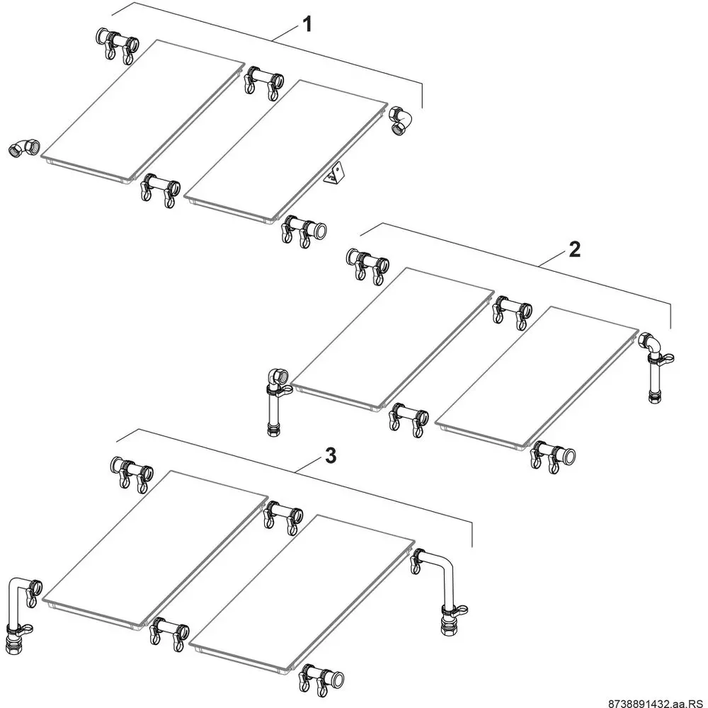 BOSCH Anschluss-Set FS 10-2, für SO5000TF, Aufdach, für Solar-7735600335