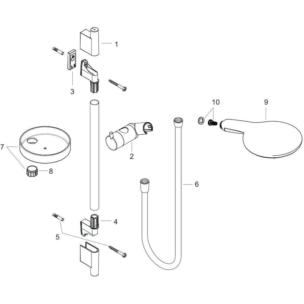 hansgrohe Brauseset Raindance Select S 150 mit 65 cm Brausestange Unica S Puro, chrom, 3jet-27802000