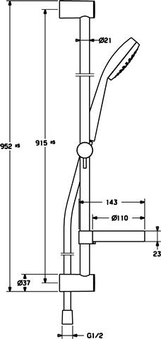 Brausestangen-Set HANSAVIVA-44160110