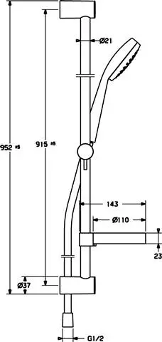 Brausestangen-Set HANSAVIVA-44160110