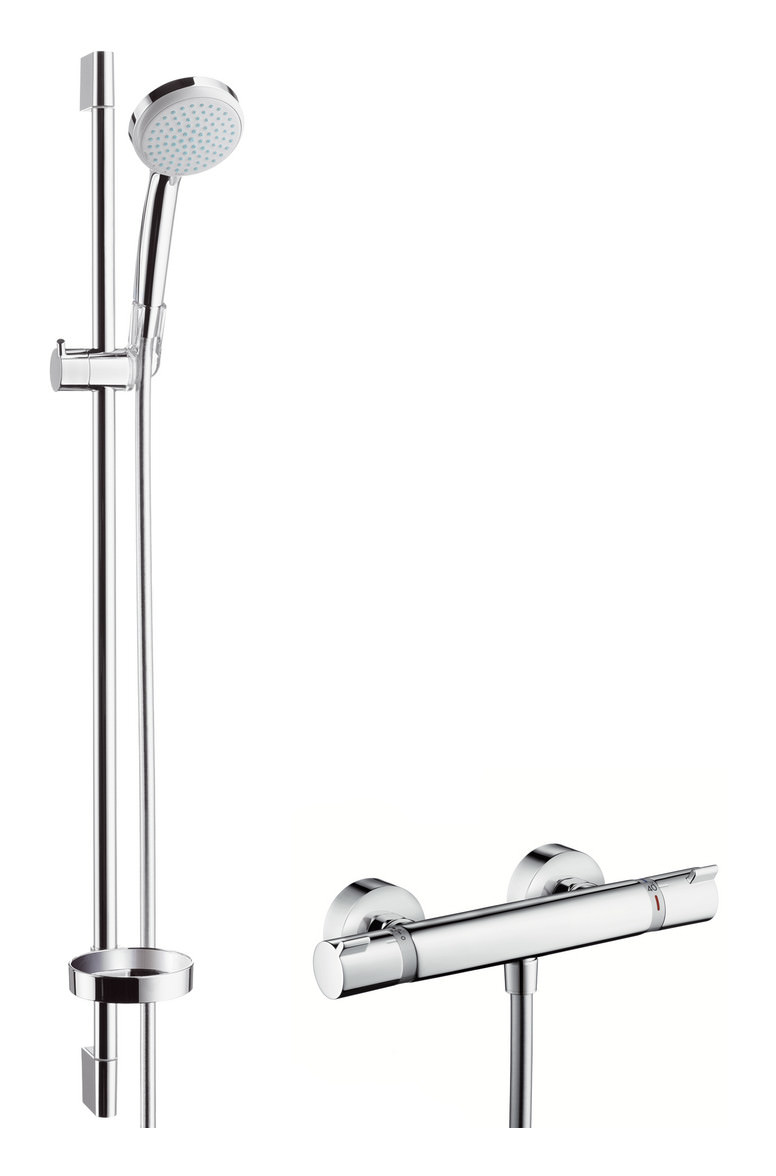 Hansgrohe Brausekombination Croma 100 Vario EcoSmart 9 l/min, DN 15, mit 90 cm Brausestange, chrom-27033000