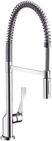 hansgrohe Spültisch-Einhebelmischer Axor Citterio Semi-Pro edelstahl-optik, schwenkbarer Auslauf 360-39840800