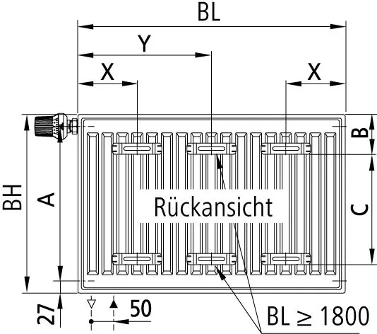 Kermi Ventilheizkörper Profil-V-FTV220601201R1K Kermi Ventilheizkörper Profil-V-FTV220601201R1K