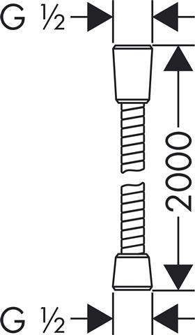 hansgrohe Sensoflex Metallbrauseschlauch 125 cm-28132000