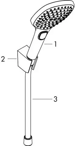 Hansgrohe Brausehalterset Raindance Select E 120 120mm Brausekopf, 3jet, 1250 mm Brauseschlauch, chrom -26700000