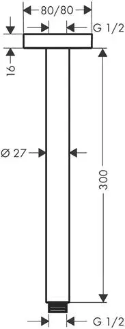 Hansgrohe Deckenanschluss E-27467000
