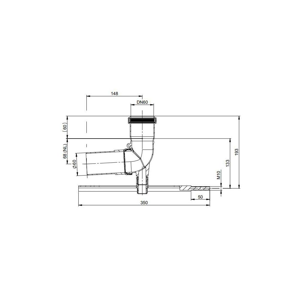 ATEC SV-Schachteinführung PolyTop DN 60, schraubbar mit Auflager-00347