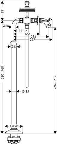 hansgrohe Fertigmontageset Axor Montreux-16547000